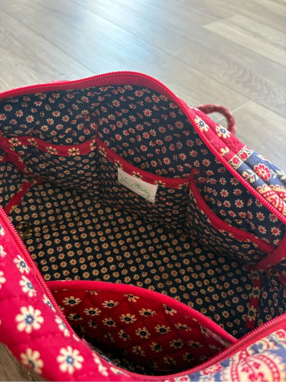 Vera Bradley Original 100 Handbag Americana Red